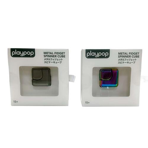 playpop Metal Fidget Spinner Cube - Assorted
