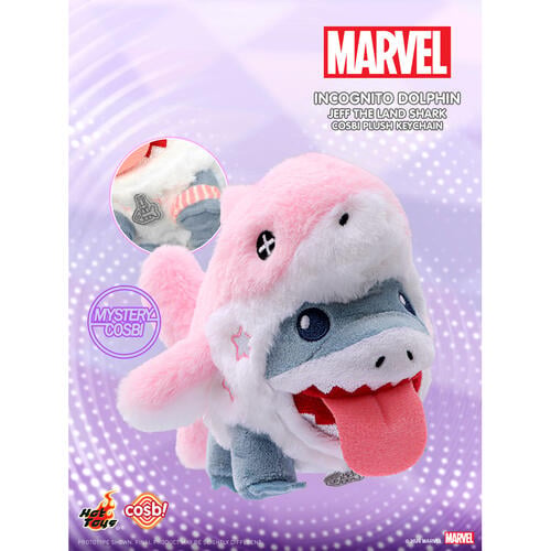 Hot Toys Jeff The Land Shark Cosbi Plush Keychain Collection - Blind Box (1Pc)