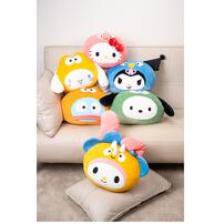 playpop Sanrio Dino Face Plush Cushion - Hello Kitty