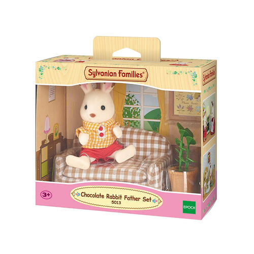 Sylvanian Family Chocolate Rabbit Father Set (Settee)