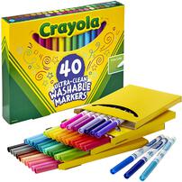 Crayola เครโยล่า สีเมจิกล้างออกได้ หัวเล็ก 40 แท่ง
