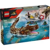 LEGO Jurassic World Brick-Built Mosasaurus Boat Mission 76974