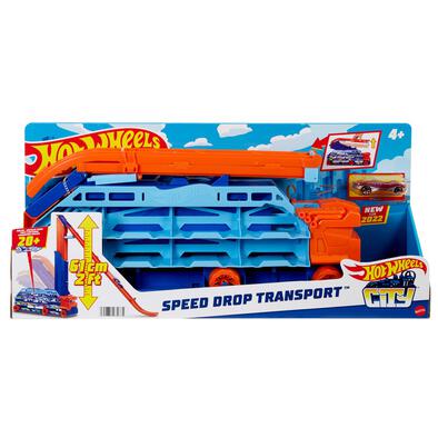 Hot Wheels City  ฮอตวีลซิตี้ ชุดรถบรรทุกรถพร้อมรางดิ่ง
