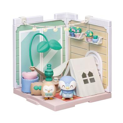 Takara Tomy Pokemon Pokepeace House Veranping Terrace Rowlet & Piplup Set