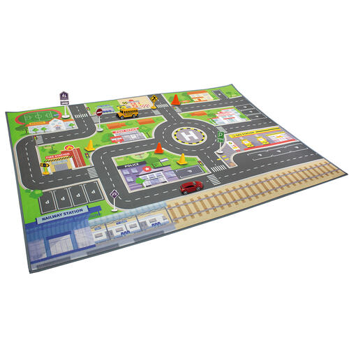 playpop Felt Playmat & Vehicle Set