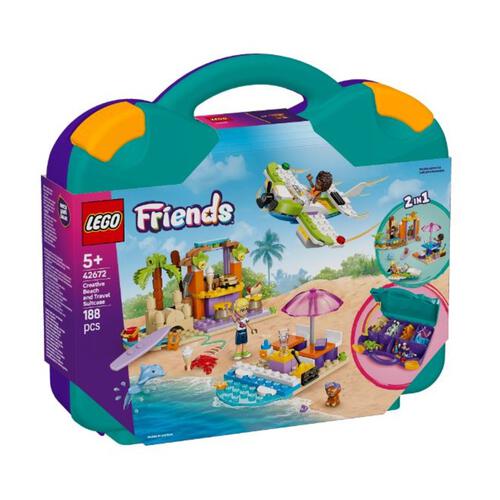 LEGO&reg; Friends Creative Beach and Travel Suitcase Buildable Toy Set 42672