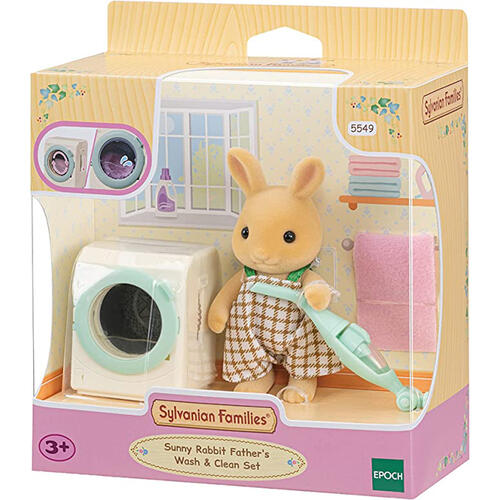 Sylvanian Families Sunny Rabbit Father's Wash and Clean Set