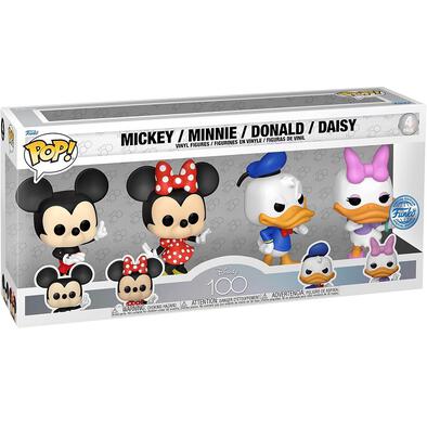 FUNKO Mickey & Friends (Exclusive) POP! Disney: D100  (Pack 4)