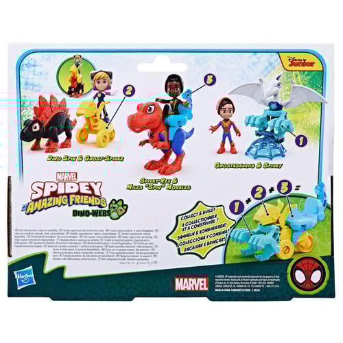 Spidey And His Amazing Friends Dino-Webs Ghostasaurus & Spidey Action Figure Set
