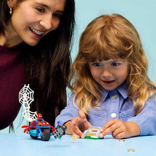 LEGO Marvel Spidey Amazing Friends Spidey on his Motorcycle vs. Rhino 11206