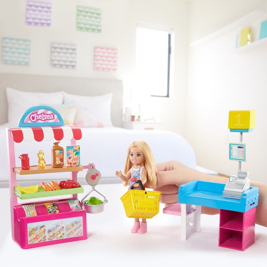 Barbie Chelsea Doll and Snack Stand Playset Toys