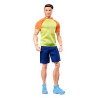 Barbie Looks Doll Ken Color Block Tee & Blue Shorts