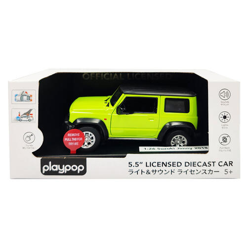playpop 5.5" License Diecast Car - 1:28 Mini Cooper With Charging Station (Light & Sound)