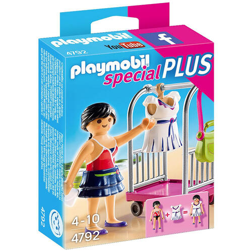 Playmobil เพลย์โมบิล สเปเชียลพลัส นางแบบลองชุด พร้อมราวแขวนชุด