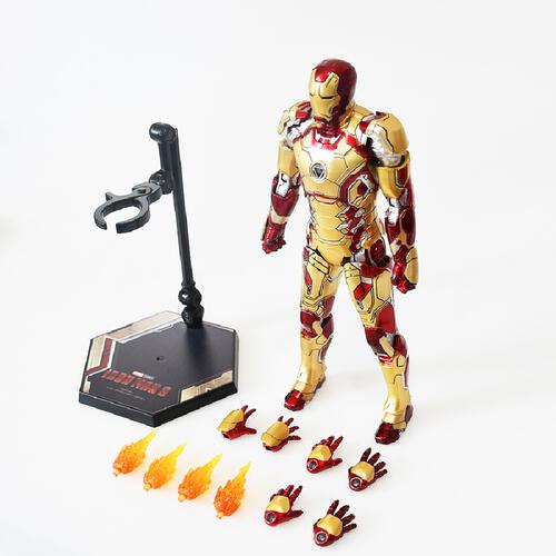 ฟิกเกอร์ ZD TOYS Iron Man MK42 พร้อมฟังก์ชั่นไฟส่องสว่าง สเกล 1/10 (7 นิ้ว)