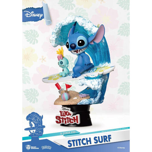 Beast Kingdom Disney Lilo & Stitch D-Stage Stitch Surf Figure