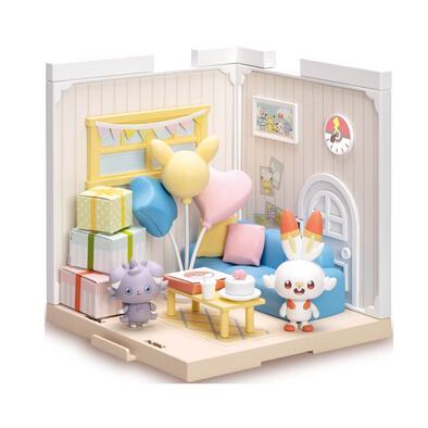 Takara Tomy Pokemon Pokepeace House Lounge Scorbunny & Espurr set