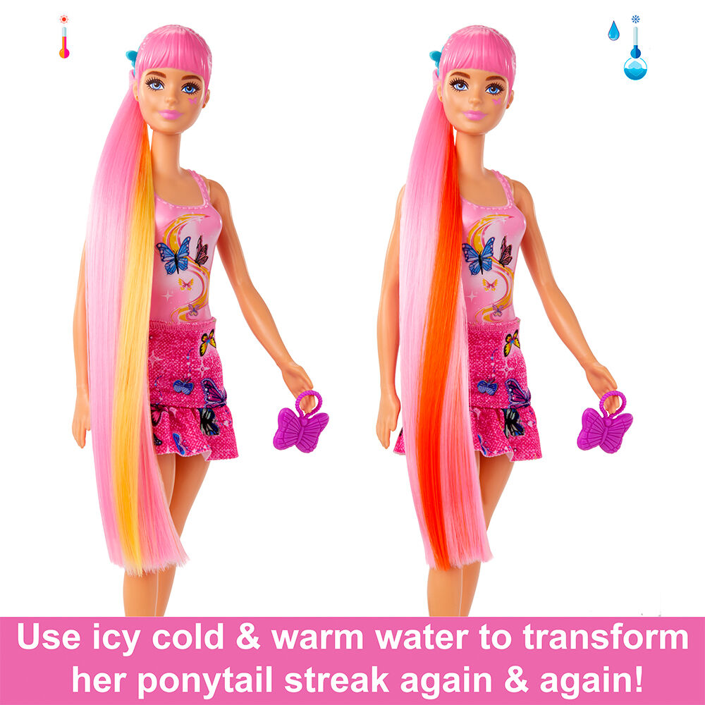 Pink barbie that changes color in water on sale