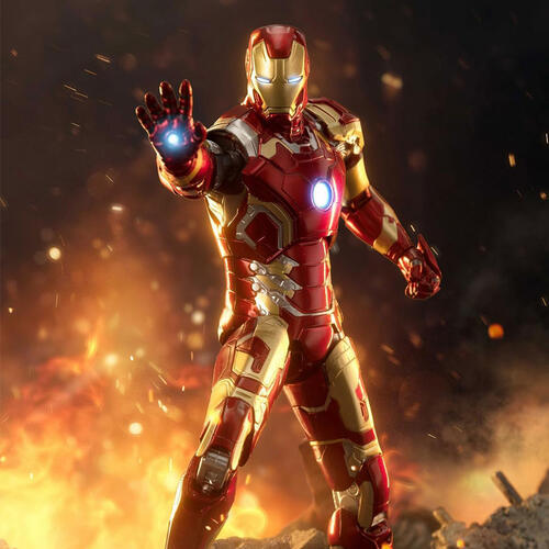 ZD TOYS Iron Man MK43 with Lighting Function Scale 1/10 (7 Inch) Figure