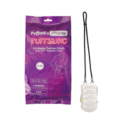 playpop Puffaré x playpop Inflatable Fashion Pouch - Pearl White