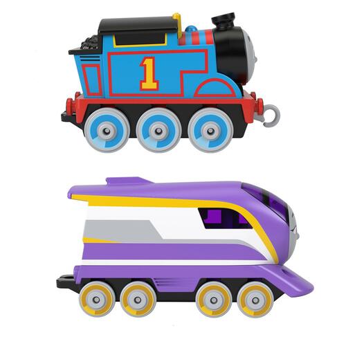 Thomas & Friend โทมัส แทร็คมาสเตอร์รางรถไฟชุดการแข่งชิงถ้วยรางวัลโซดอร์พร้อมหัวรถไฟโทมัสและคาน่าแบบไม่ใช้ถ่าน