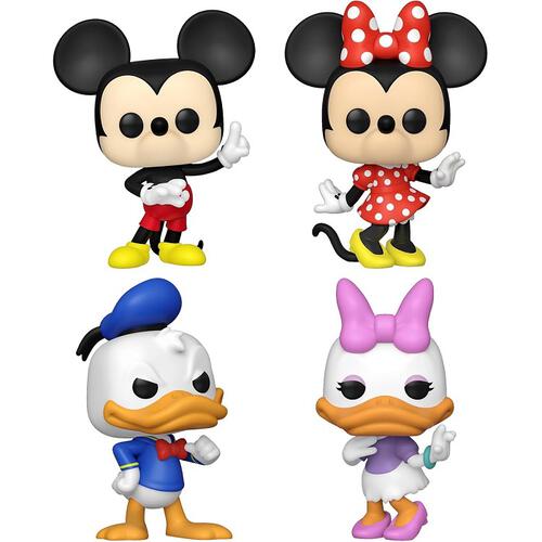 FUNKO Mickey & Friends (Exclusive) POP! Disney: D100  (Pack 4)