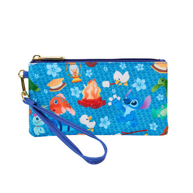 Loungefly Disney Stitch Camping Cuties Aop Nylon Wristlet
