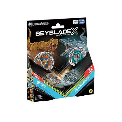 Takara Tomy Beyblade X Jurassic World T-Rex Mosasaurus Starter Set BX-00 BXG-40