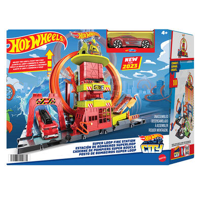 Hot Wheels ชุดรางฮอตวีลซิตี้ สถานีดับเพลิงหมุนเกลียว