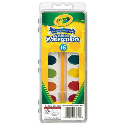 Crayola 16 Colours Washable Watercolors