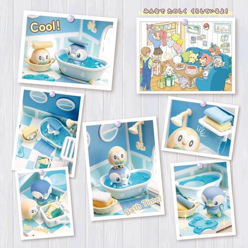 Takara Tomy Pokemon Pokepeace House Bathroom Piplup & Rowlet Set