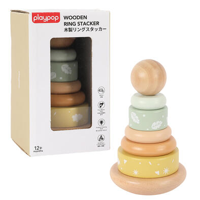 playpop Wooden Ring Stacker