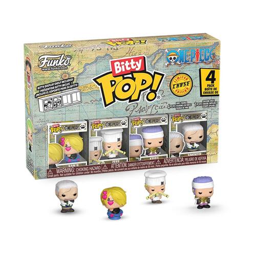 Funko Bitty POP! One Piece 4-Pack (Sanji, Zeff, Krieg and 1-Mystery Vinly Figure) - Assorted