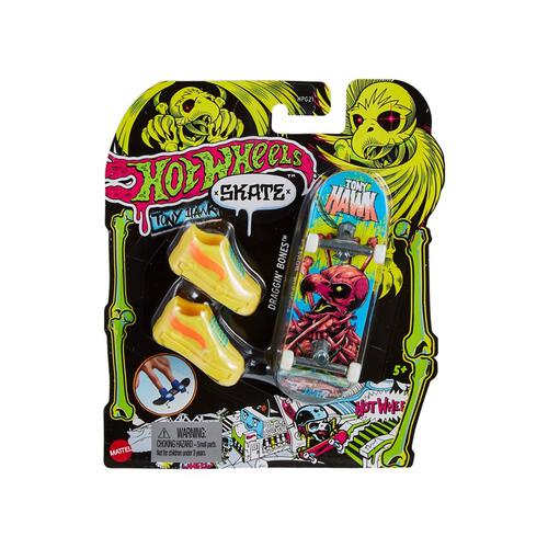 Hot Wheels Skate Neon Bones Tony Hawk Fingerboard & Shoe - Assorted
