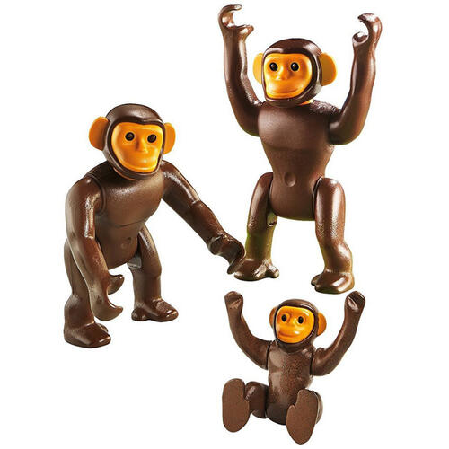 Playmobil เพลย์โมบิล ฟิกเกอร์ครอบครัวลิงชิมแปนซี