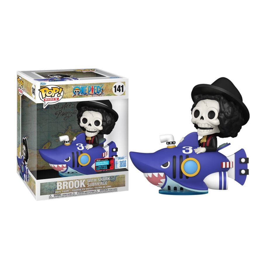 Funko POP! Rides One Piece - Brook with Shark Submerge Vinyl