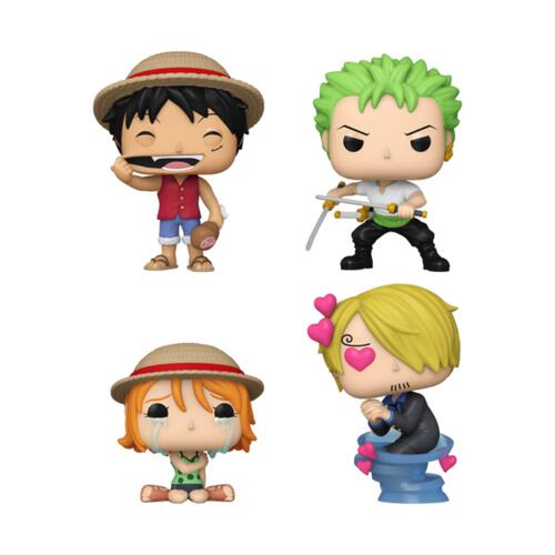 Funko POP! Animation: One Piece - Monkey D. Luffy, Roronoa Zoro, Nami & Sanji 4-Vinyl Figure Pack