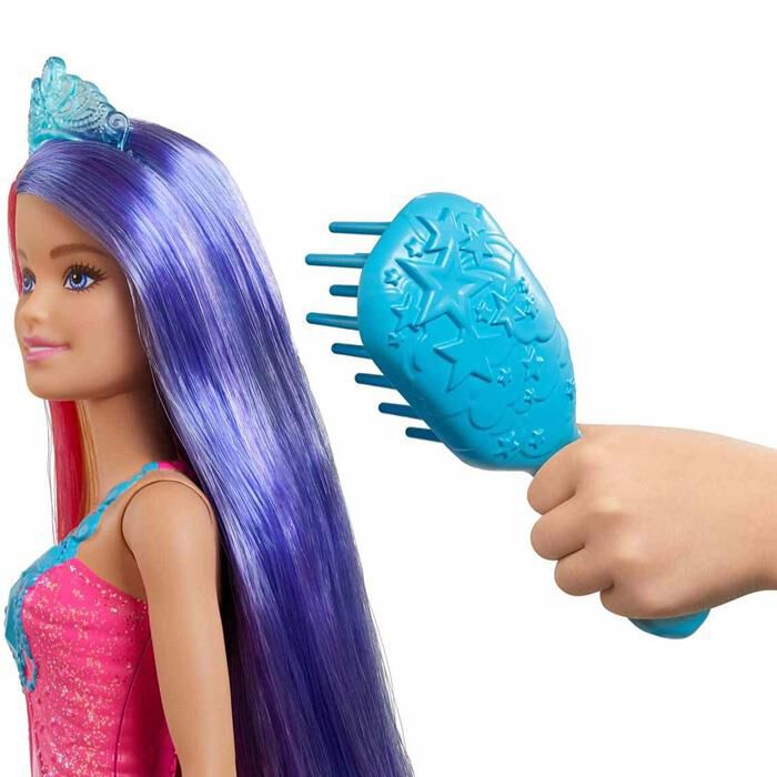 Tiaras and Styling Accessories Barbie Dreamtopia Mermaid Doll with Extra-Long Two-Tone Fantasy Hair Hairbrush 13-inch Gift for 3 to 7 Year Olds