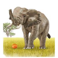 Takara Tomy ANIA Animal AS-02 African Elephant (with Orange)