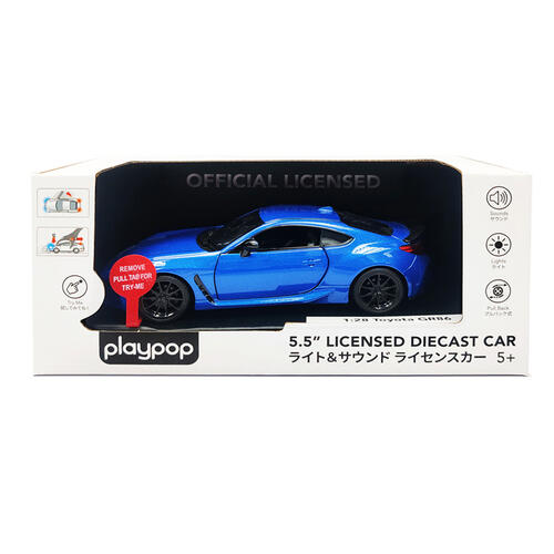 playpop 5.5" License Diecast Car - 1:28 Mini Cooper With Charging Station (Light & Sound)