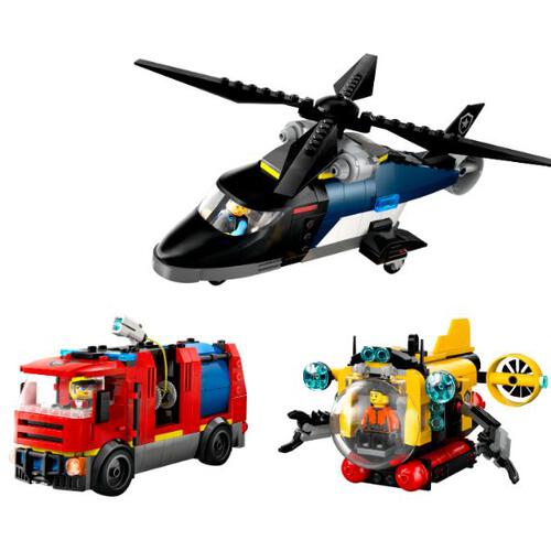 LEGO City Helicopter, Fire Truck & Submarine Remix 60462