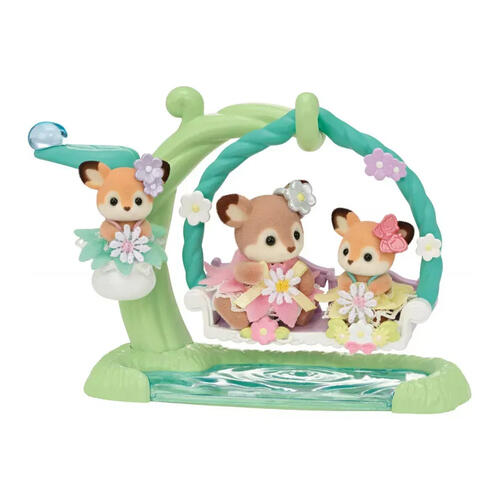 Sylvanian Families Deer Babies - Floral Swing Set