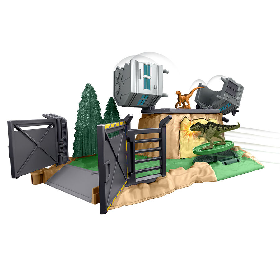 Matchbox jurassic world portable shop harbor rescue playset