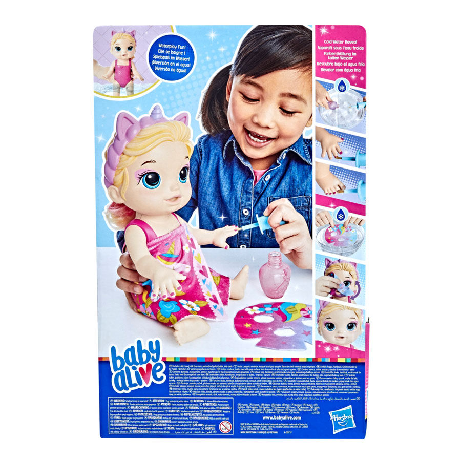 Baby Alive Glam Spa Baby Doll Unicorn Blonde Hair