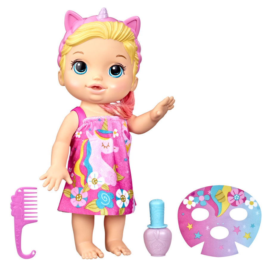 Baby Alive Glam Spa Baby Doll Unicorn Blonde Hair