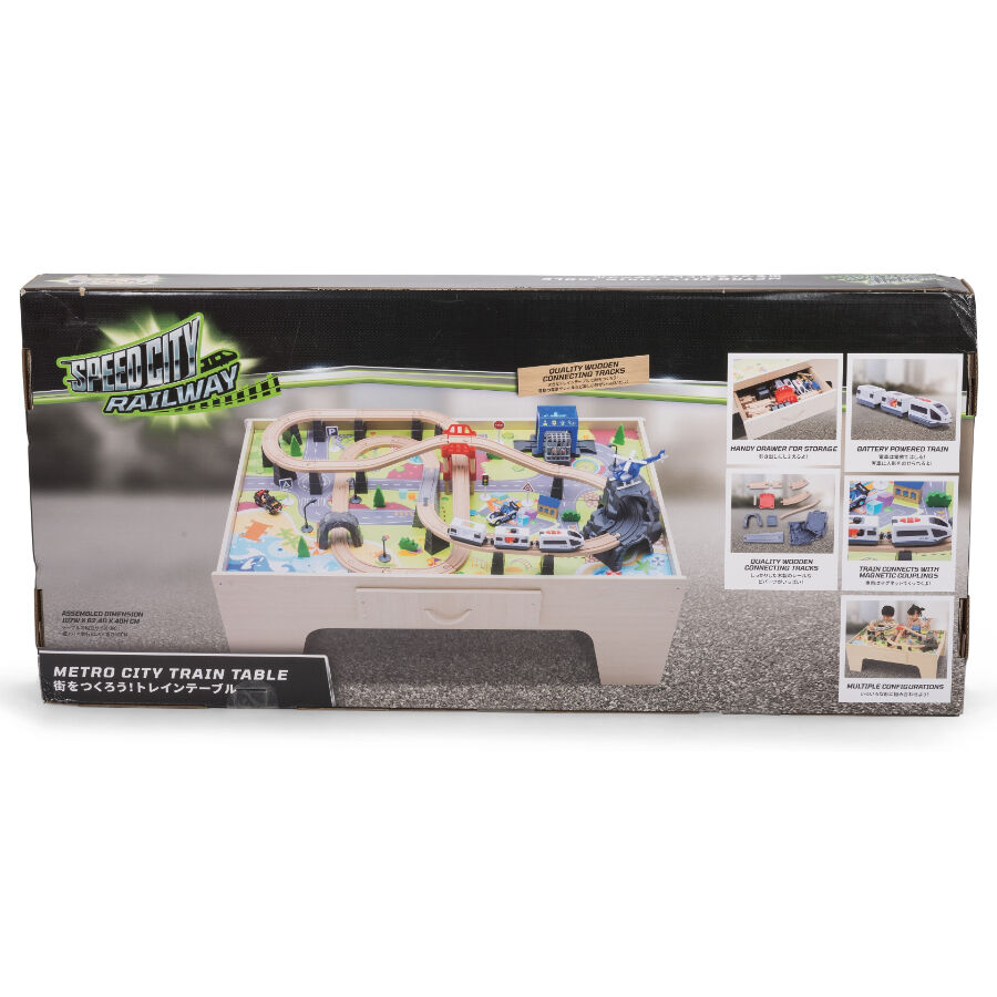 Big city 2025 wooden train table