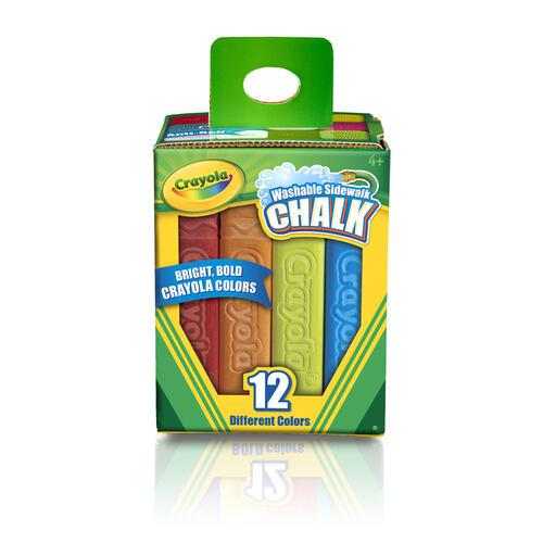 Crayola เครโยล่า สีชอล์กล้างออกได้ แท่งใหญ่ 12แท่ง