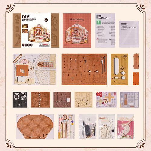 Rolife Elsa's Tailoring DIY Miniature House