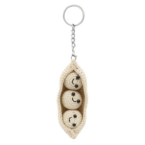 playpop Crochet Keychain Peas - Beige