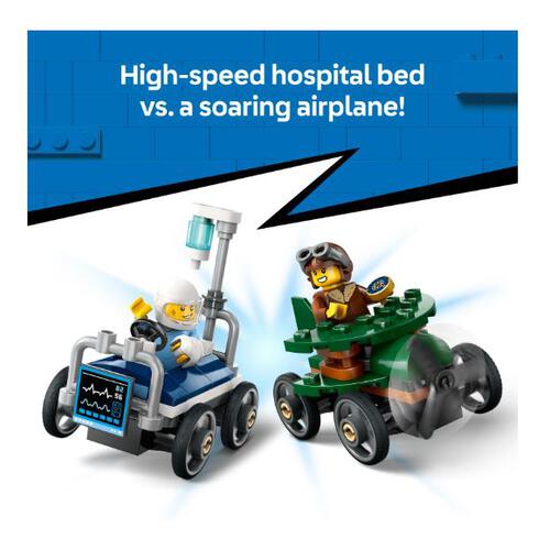 LEGO City Airplane vs. Hospital Bed Race Car Pack 60459
